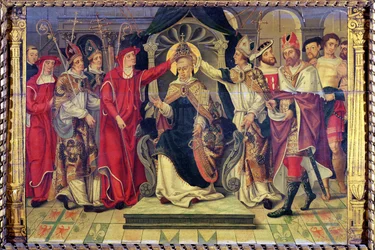 Couronnement du pape Célestin V (vers 1215-96) en août 1294